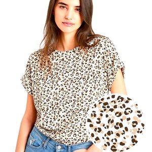 Banana Republic New, Roll Sleeve Tee, T-shirt Top, Size Med, NWOT